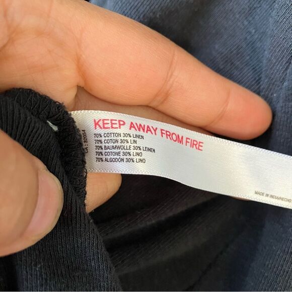 Free People Beach Cotton Linen Long Sleeve Swing Top Medium - Picture 5 of 5